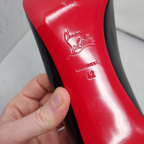 Christian Louboutin Kate Black Patent Heel Pump Shoe - Picture 4 of 11